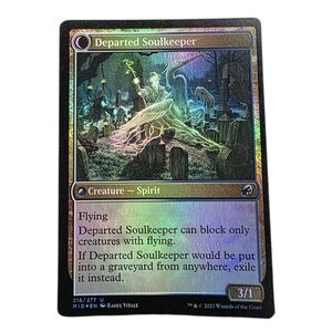 🎇Holographic Magic: The Gathering Departed Soulkeeper Trading Card